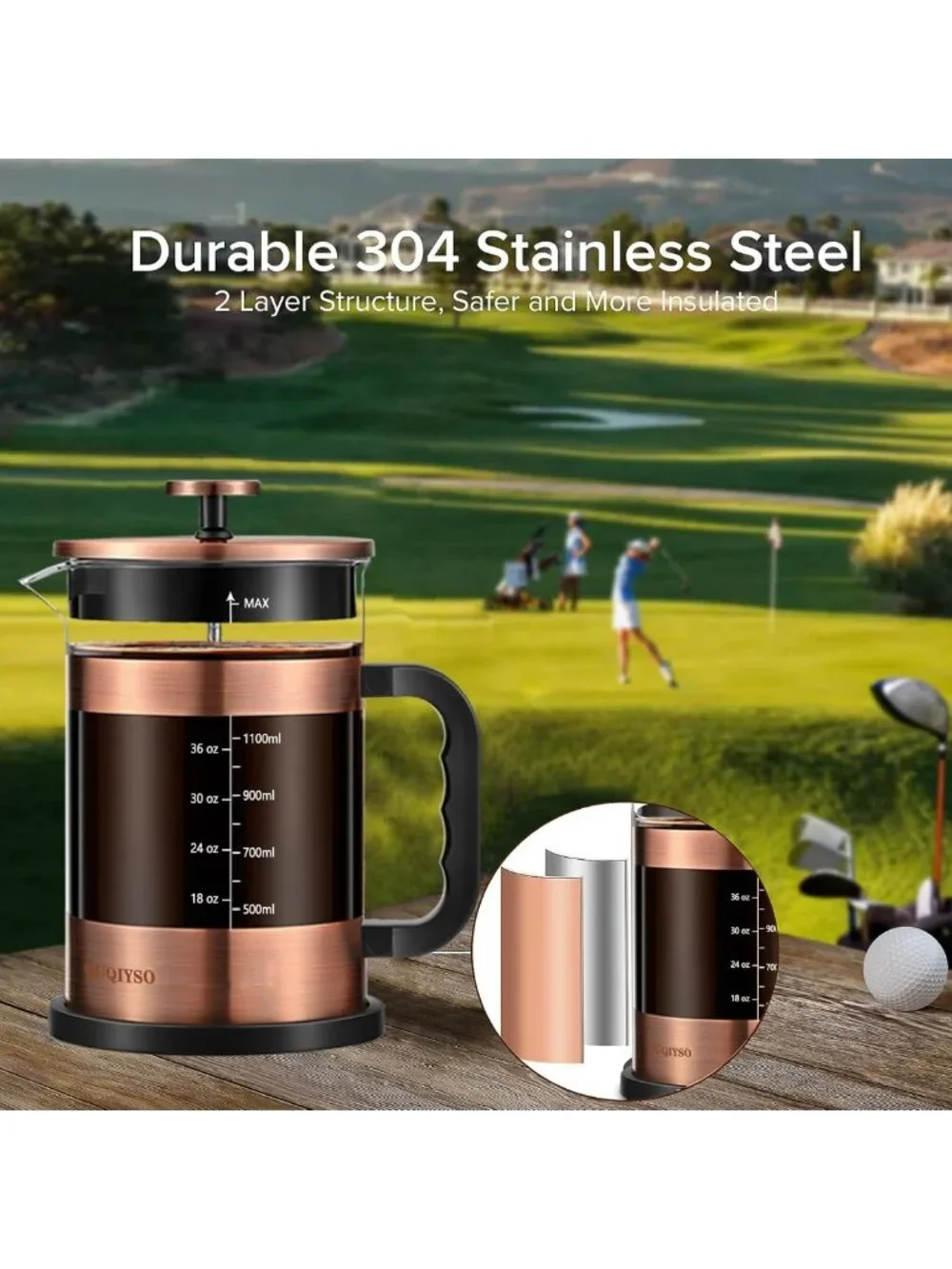 Large 51oz French Press Coffee Maker - Durable Thick Glass, Perfect Brew